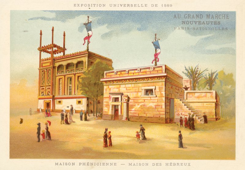 Foinikialainen talo ja heprealainen talo, Exposition Universelle 1889, Pariisi tekijältä French School