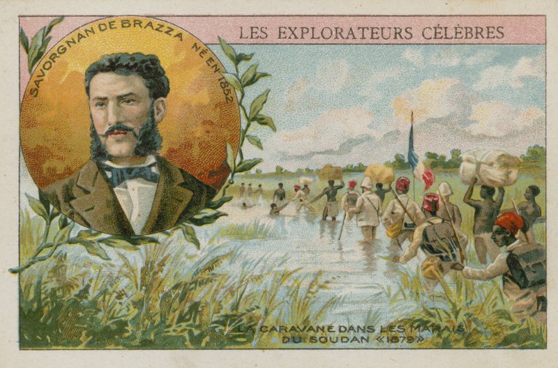 Pierre Savorgnan de Brazza, italialaissyntyinen ranskalainen tutkimusmatkailija (kromoliitti) tekijältä French School