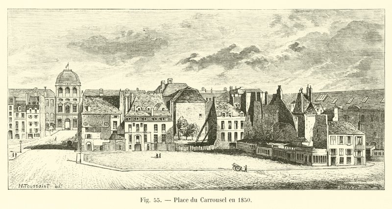 Place du Carrousel vuonna 1850 tekijältä French School
