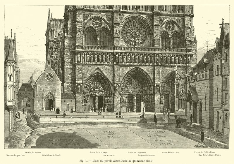 Place du parvis Notre-Dame 1400-luvulla tekijältä French School