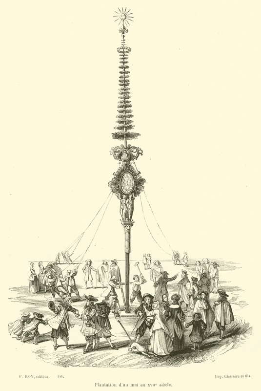 Toukokuun istutus 1600-luvulla (kaiverrus) tekijältä French School
