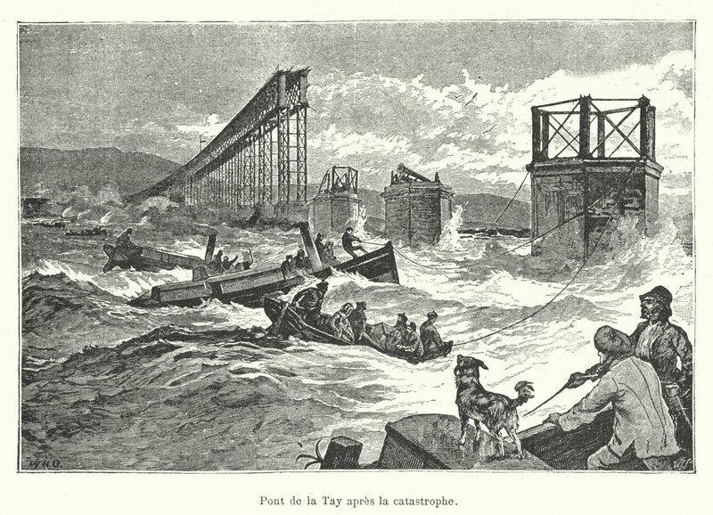 Tay Bridge katastrofin jälkeen (kaiverrus) tekijältä French School