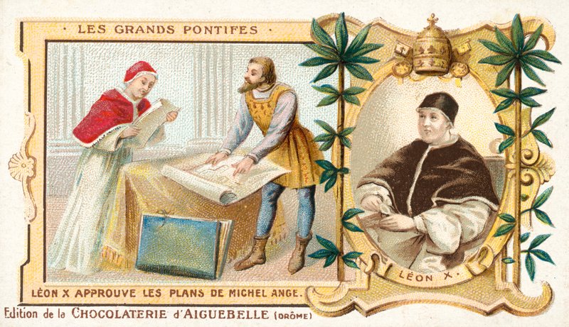 Paavi Leo X hyväksyi Michelangelon suunnitelmat tekijältä French School
