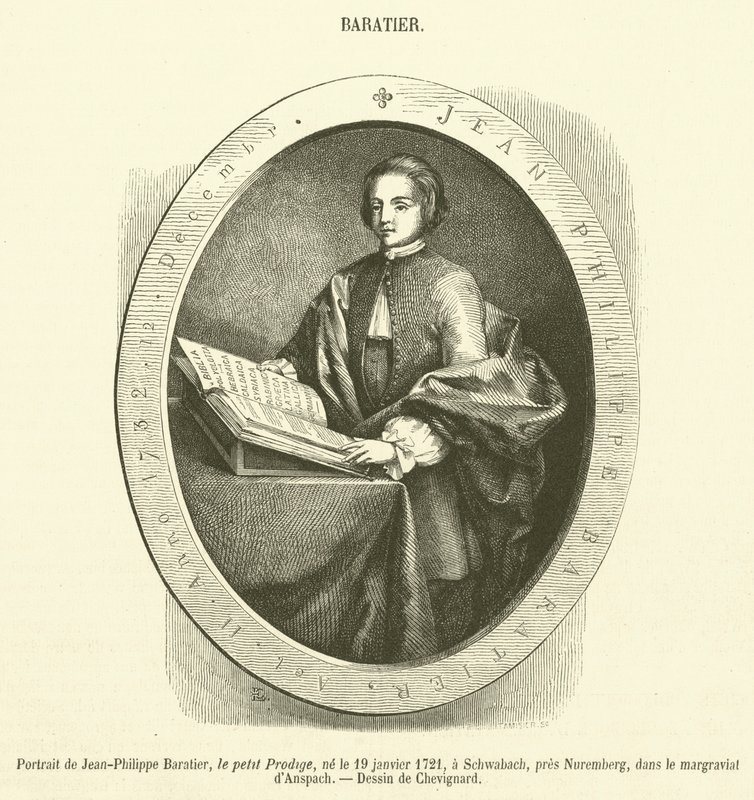 Jean-Philippe Baratierin muotokuva (kaiverrus) tekijältä French School
