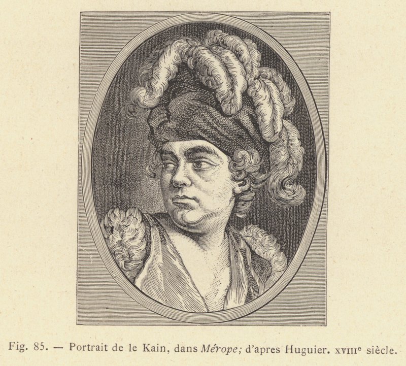 Le Kainin muotokuva Meropessa, Huguierin mukaan, 1700-luku (kaiverrus) tekijältä French School