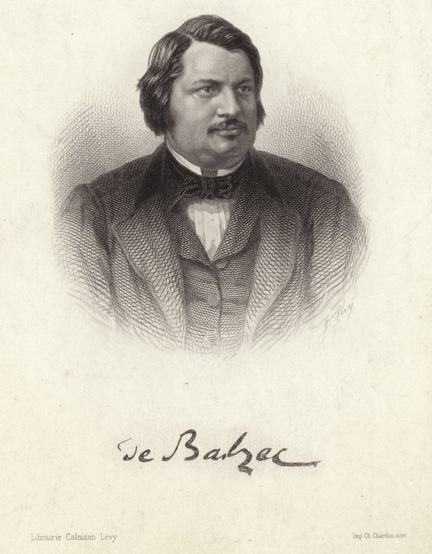Honoré de Balzacin muotokuva tekijältä French School