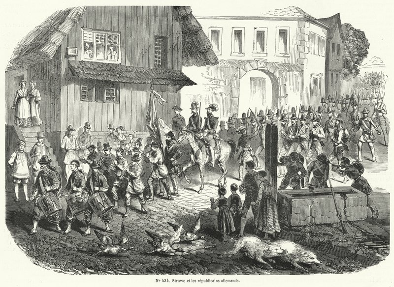 Gustav Struven ja Saksan tasavaltalaisten kulkue, 1848 vallankumous tekijältä French School