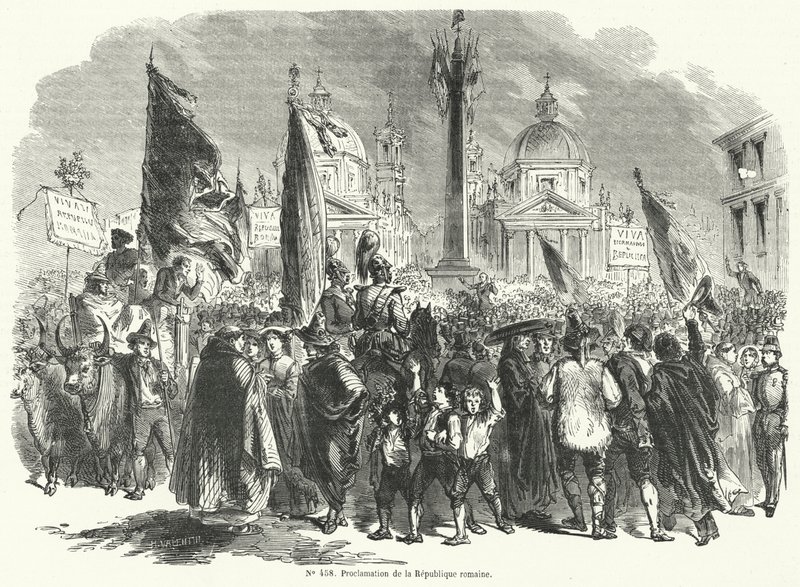 Rooman tasavallan julistus, Italia, 9. helmikuuta 1849 tekijältä French School