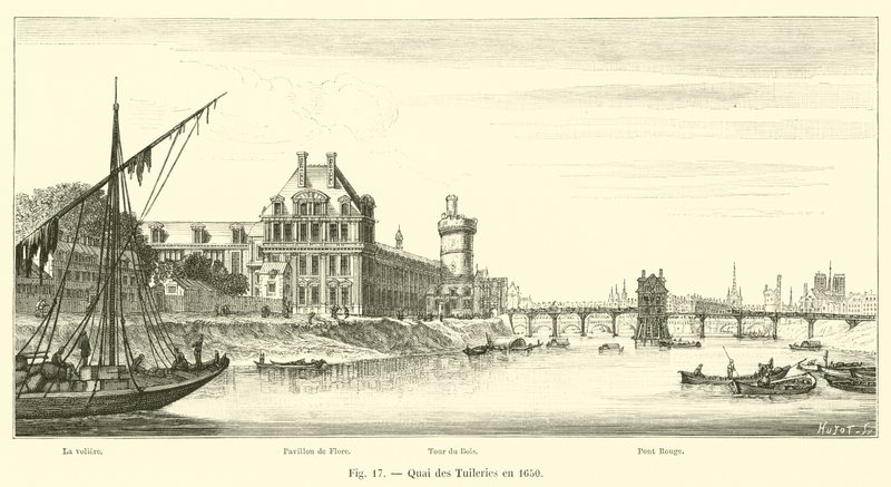 Quai des Tuileries vuonna 1650 tekijältä French School