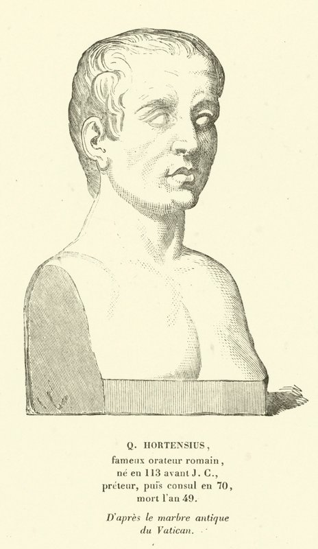 Quintus Hortensius, roomalainen konservatiivipoliitikko ja puhuja (kaiverrus) tekijältä French School