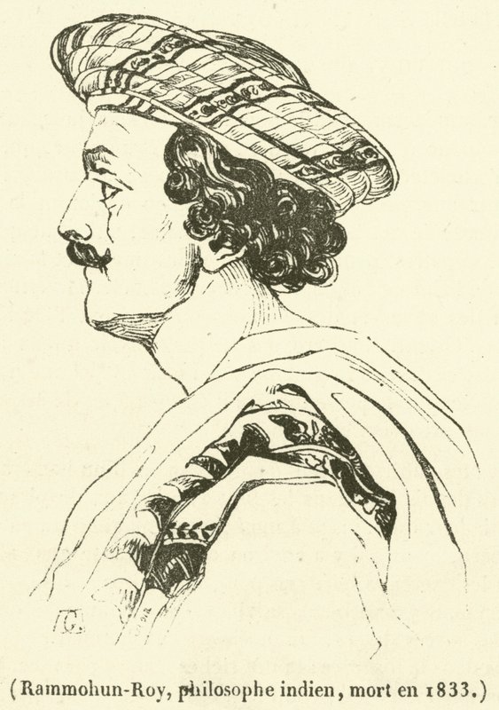 Rammohun-Roy, intialainen filosofi, kuoli vuonna 1833 (kaiverrus) tekijältä French School
