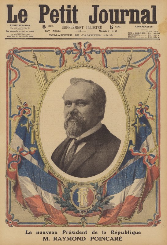 Raymond Poincare, Ranskan tasavallan uusi presidentti (värilitho) tekijältä French School