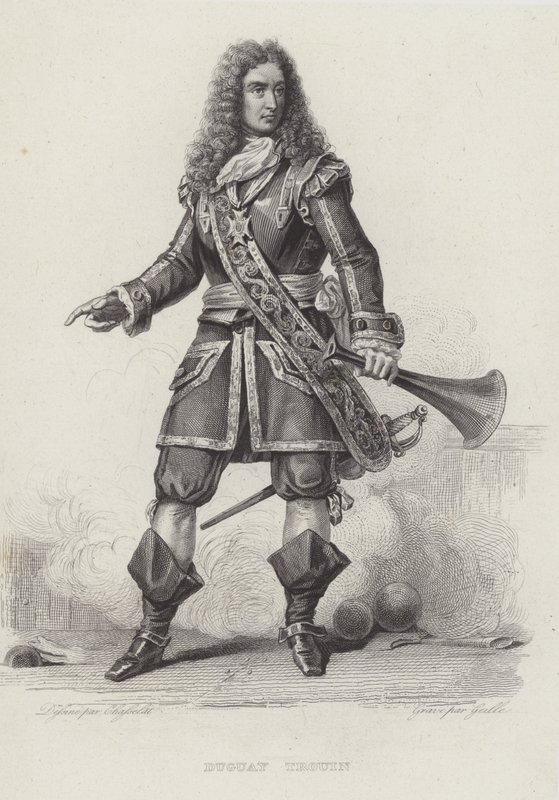 Rene Duguay-Trouin, ranskalainen korsaari (kaiverrus) tekijältä French School
