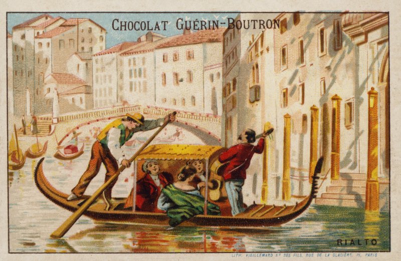 Rialton silta, Venetsia (chromolitho) tekijältä French School