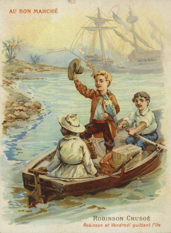 Robinson Crusoe soutuveneessä tekijältä French School
