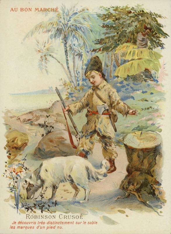 Robinson Crusoe koiran kanssa tekijältä French School