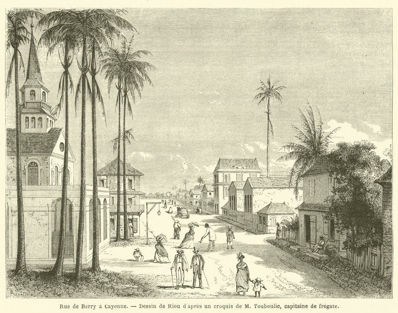 Rue de Berry a Cayenne (kaiverrus) tekijältä French School