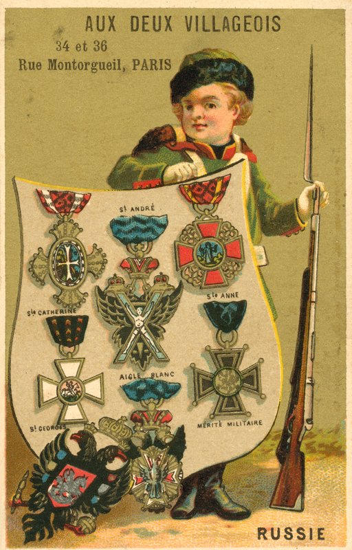 Venäjän mitalit (chromolitho) tekijältä French School