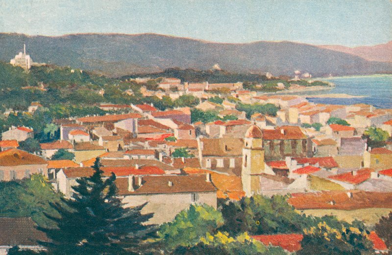 Saint Tropez: Yleisnäkymä (värilitro) tekijältä French School