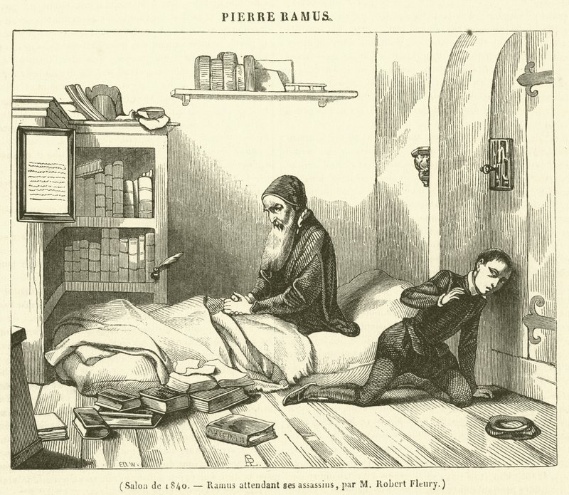 Salonki 1840, Ramus odottaa salamurhaajiaan (kaiverrus). tekijältä French School