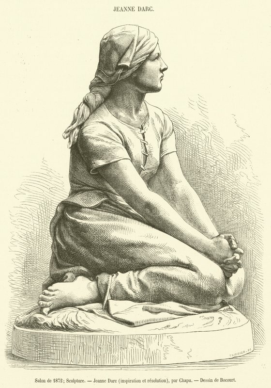 Salon of 1872, Veistos, Jeanne Darc, inspiraatio ja resoluutio (kaiverrus) tekijältä French School