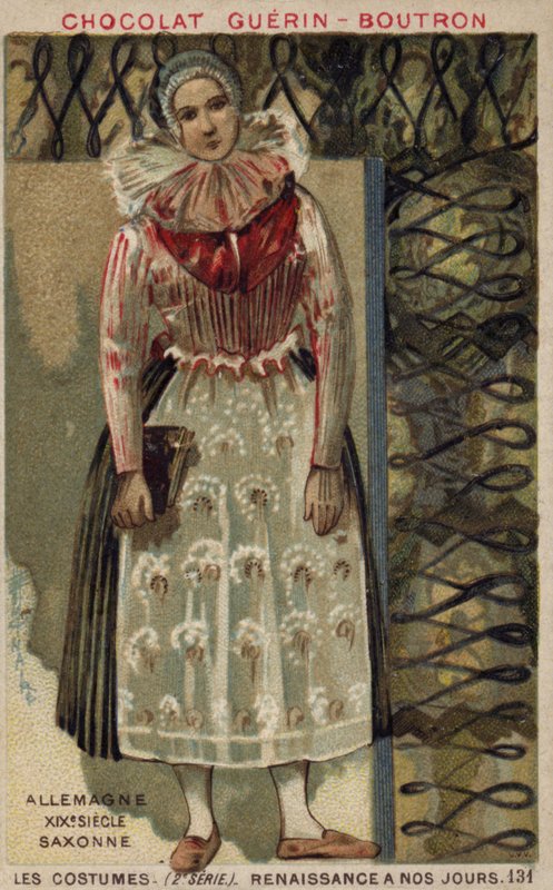 Saksilaisen naisen puku, Saksa, 1800-luku tekijältä French School