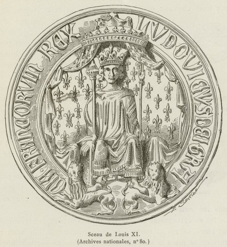 Ludvig XI:n sinetti (kaiverrus) tekijältä French School