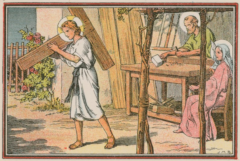 Kohtaus Jeesuksen elämästä (värillinen kaiverrus) tekijältä French School