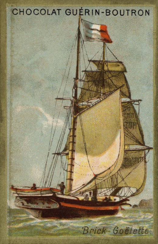 Kuunari (chromolitho) tekijältä French School