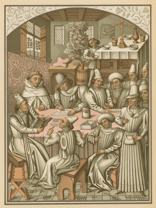 Charite-Dieun veljeskunnan ja Notre-Damen tilien selvitys Rouenin elpymisestä, 1466 tekijältä French School
