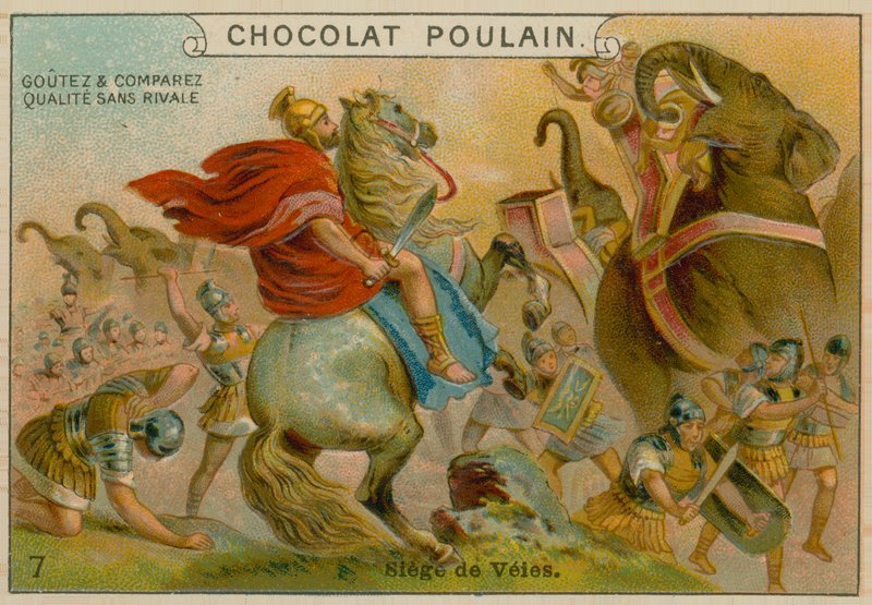 Veiin piiritys, Chocolat Poulain -kauppakortti tekijältä French School