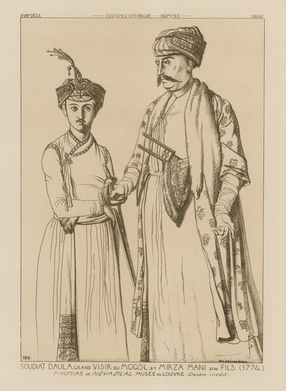 Soudiat Daula, mongolien suurvisiiri ja hänen poikansa Mirza Mani (1774) tekijältä French School