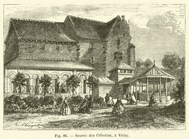 Lähde des Celestins, Vichy (kaiverrus) tekijältä French School