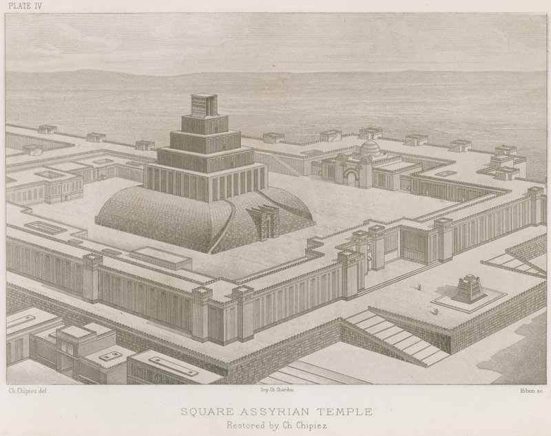 Square Assyrian temppeli tekijältä French School