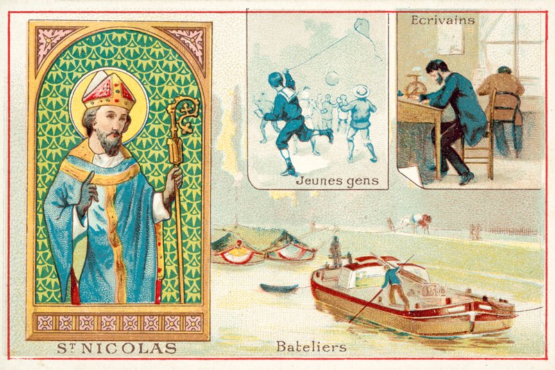 Pyhä Nikolaus (chromolitho) tekijältä French School
