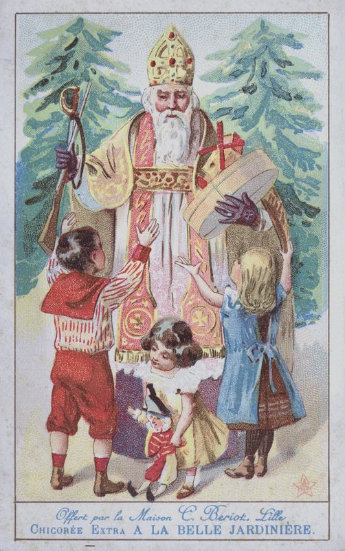 Pyhä Nikolaus (väri litho) tekijältä French School