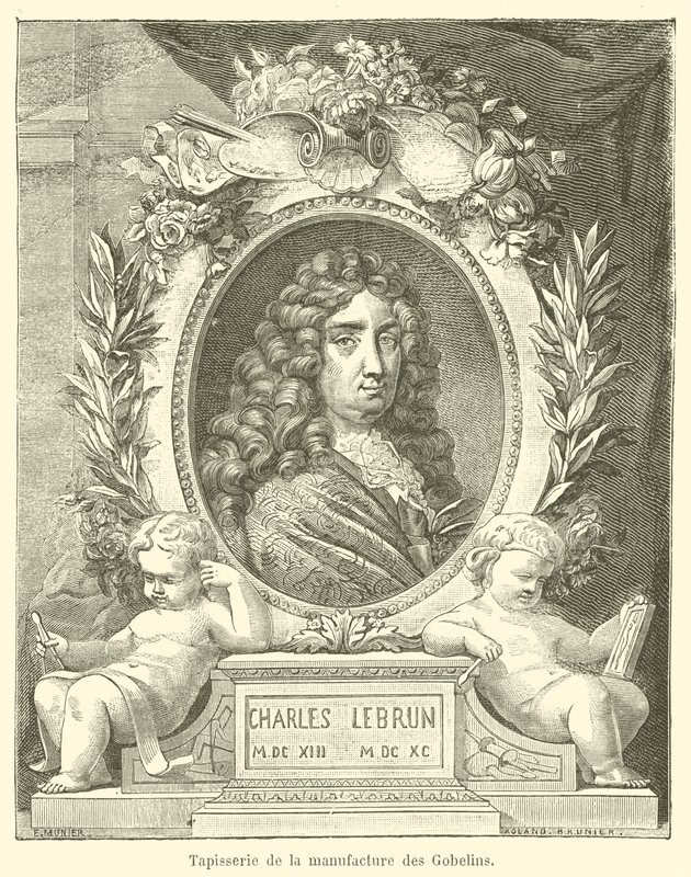 Gobelins-tehtaan kuvakudos (kaiverrus) tekijältä French School