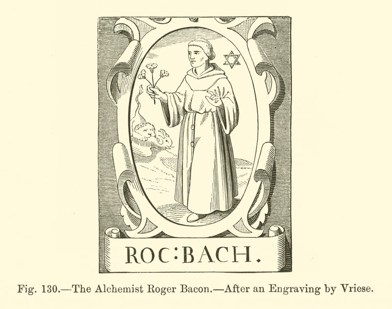Alkemisti Roger Bacon (kaiverrus) tekijältä French School
