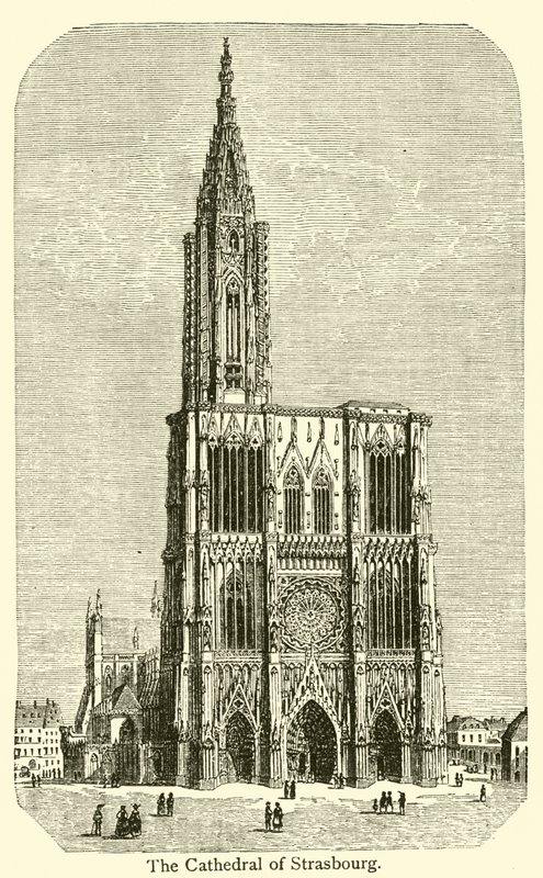 Strasbourgin katedraali (kaiverrus) tekijältä French School