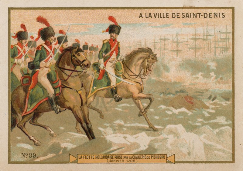 Ranskan ratsuväen vangitsema hollantilainen laivasto tammikuussa 1795 tekijältä French School