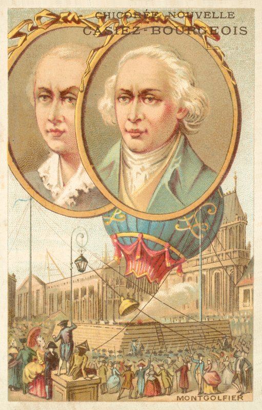 Montgolfier Brothers (chromolitho) tekijältä French School