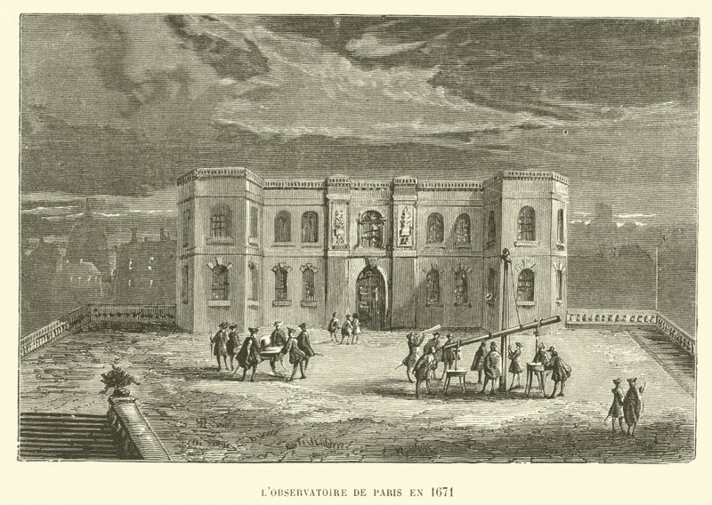 Pariisin observatorio vuonna 1671 (kaiverrus) tekijältä French School