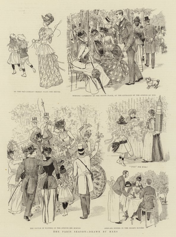 Pariisin kausi (litho) tekijältä French School