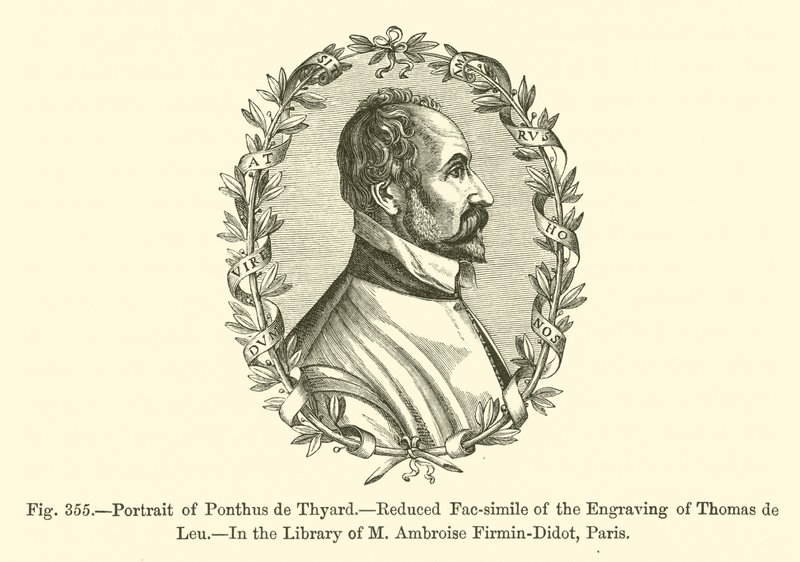 Pontus de Tyardin muotokuva (kaiverrus) tekijältä French School
