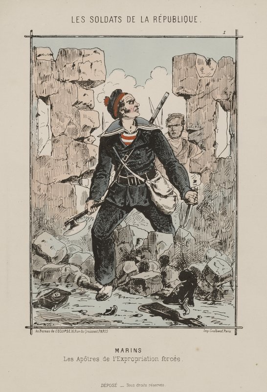 Tasavallan sotilaat. Merimiehet: pakkolunastuksen apostolit (väri litho) tekijältä French School