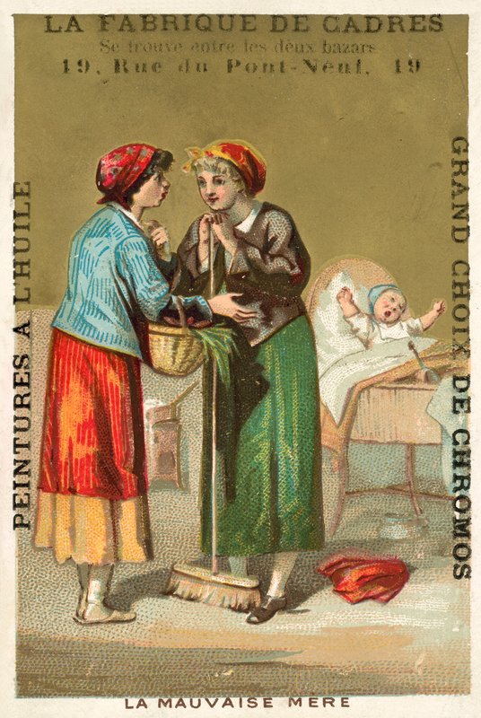 Huono äiti (chromolitho) tekijältä French School