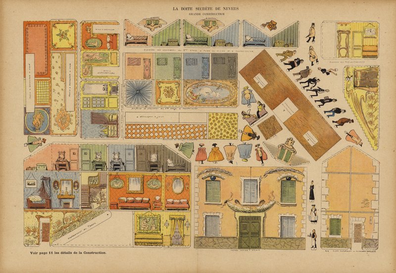 Neversin bordelli. Kuvitus Le Rirelle (väri litho) tekijältä French School