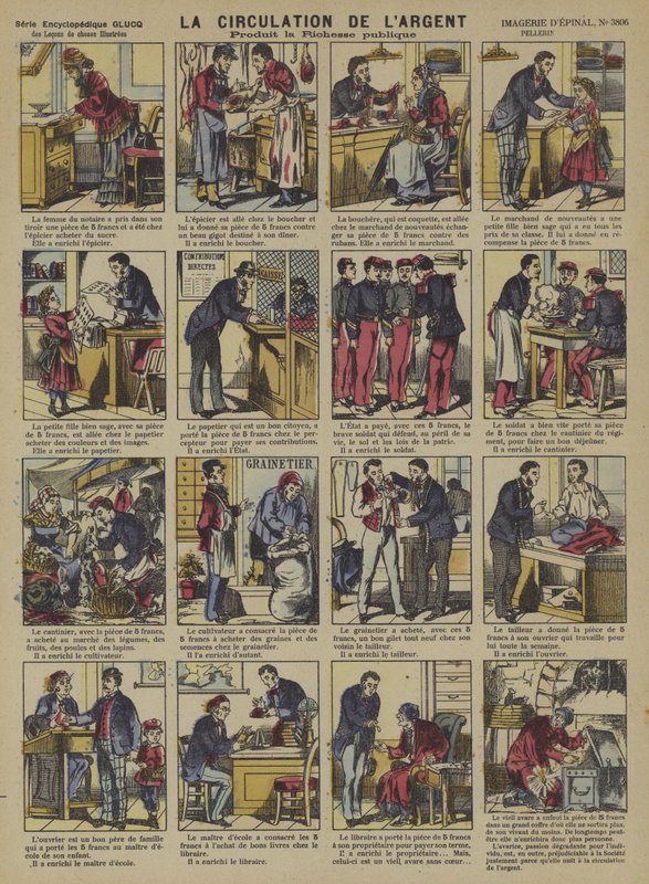 Rahan kierto (väri litho) tekijältä French School