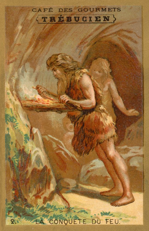 Tulen valloitus (chromolitho) tekijältä French School