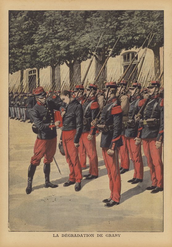 Georges Grabyn, ranskalaisen sotilaan, joka murhasi entisen… rikkaan lesken, aleneminen (väri litho) tekijältä French School
